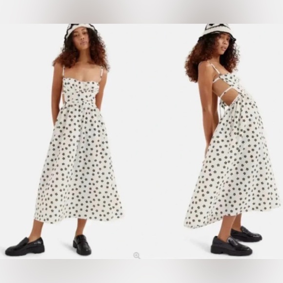 For Love And Lemons Dresses & Skirts - For Love And Lemons White and Black Floral Maxi Dress